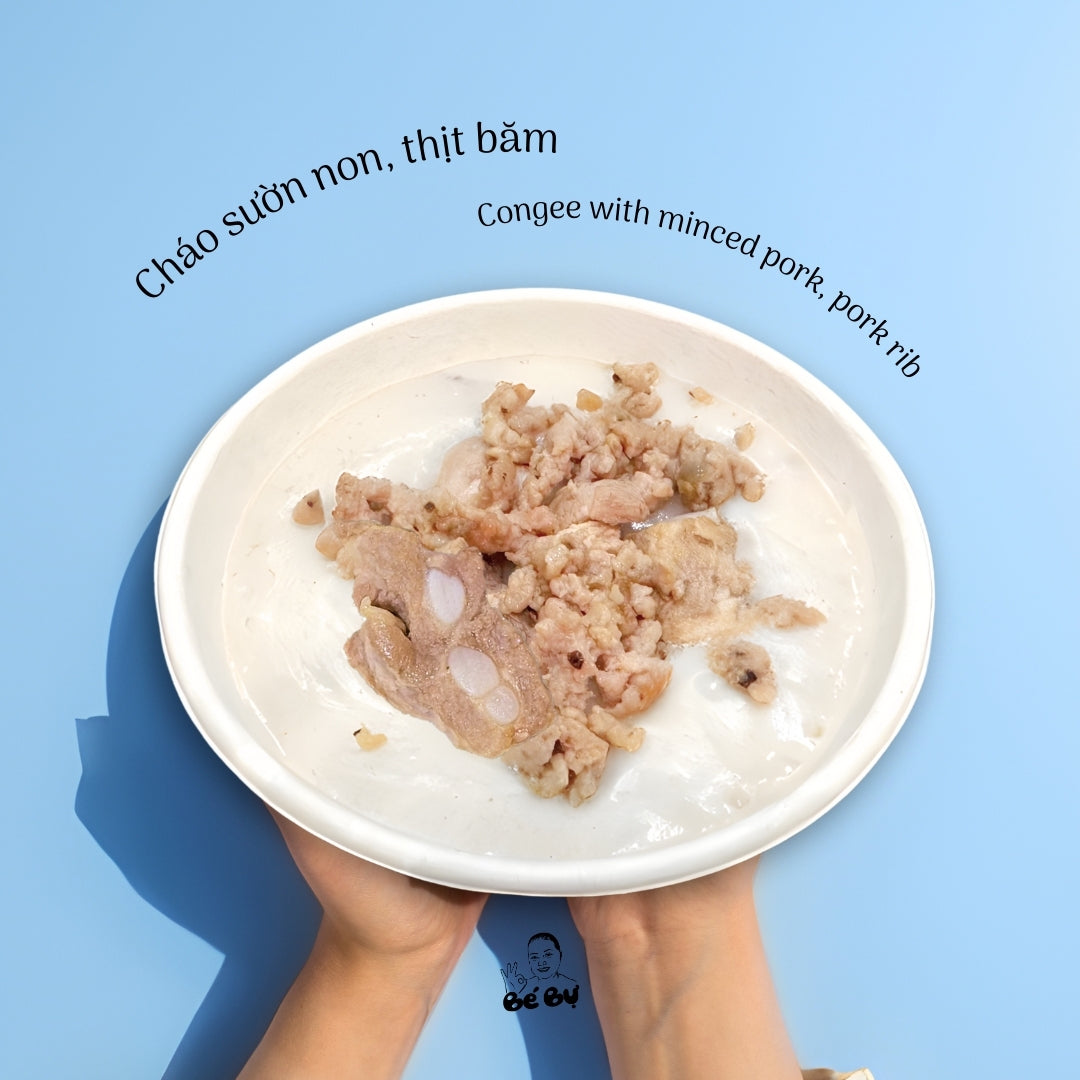 Cháo Sườn non Thịt Băm Rim