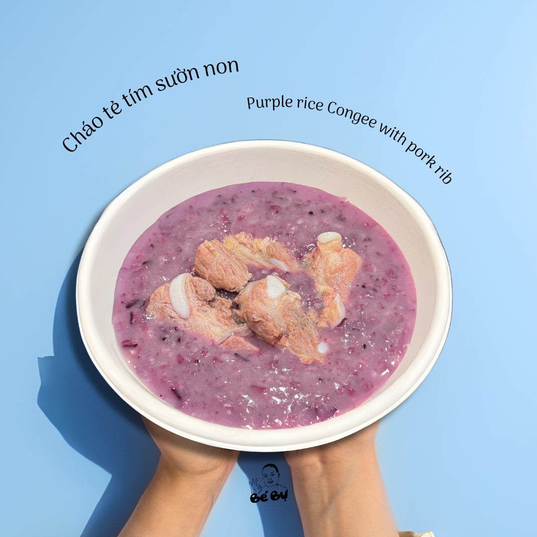 Cháo Tím Sườn Non - Cháo sườn bé bự