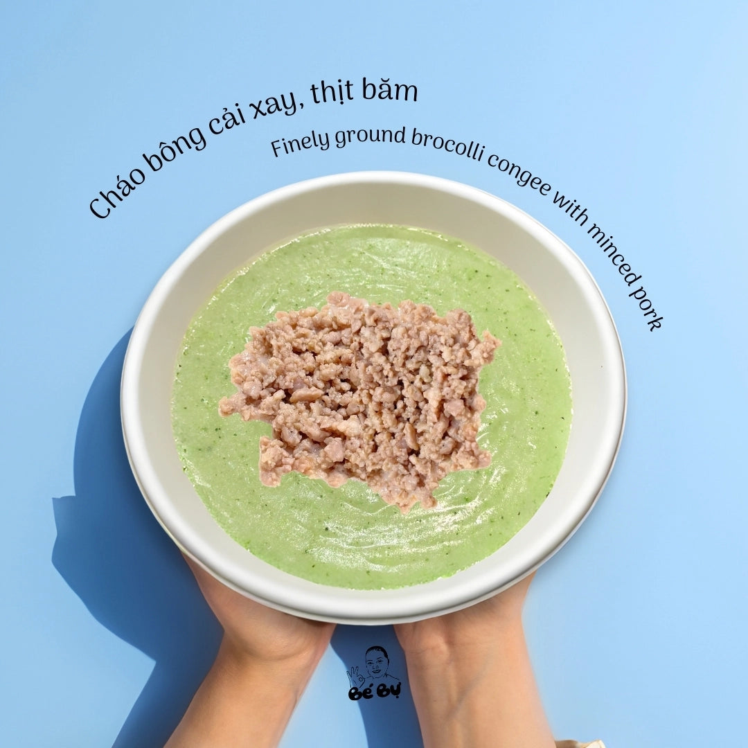 Cháo Bông Cải Xanh Thịt Băm - Cháo Sườn Bé Bự